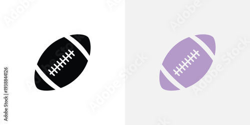 Black and purple american footballs sports equipment