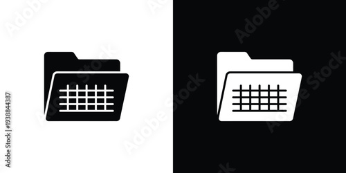 Black and white folder with grid pattern