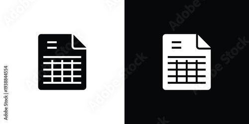 Black and white spreadsheet on split background document 1