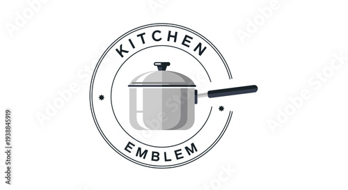 Kitchen Emblem with Stainless Steel Pot.