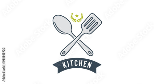 Kitchen Utensils Logo Design Element.