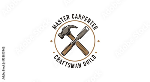 Master Carpenter Craftsman Guild Logo Design.