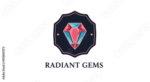 Radiant Gems Logo with Diamond Icon 1.