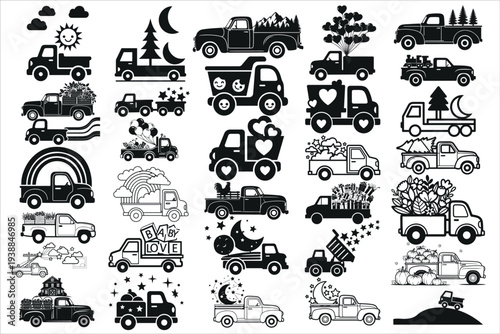 Cute baby toy truck design featuring a simple and playful vehicle illustration perfect for nursery decor, baby shower crafts, kids’ room wall art, and DIY projects.