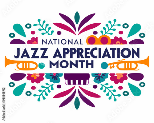 Jazz Instruments Vector Illustration, Music and Cultural Appreciation Concept