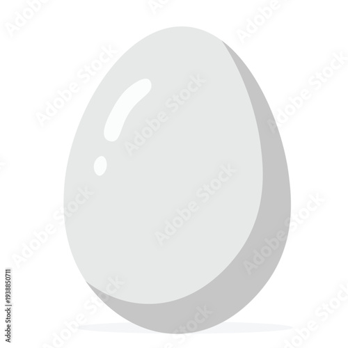 White Egg Illustration Isolated on Transparent Background