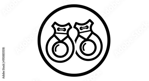 Black and White Bicycle Icon Design.