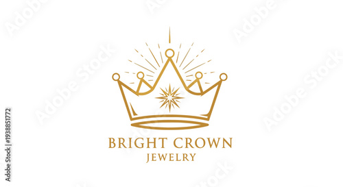 Golden Crown Jewelry Logo Design Element 1.