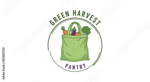 Green Bag with Fresh Produce and Tools.