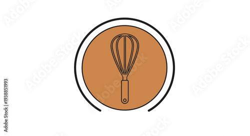 Simple Illustration of a Whisk Icon.
