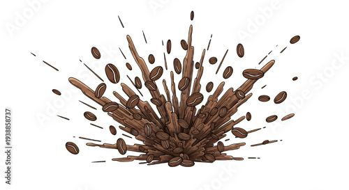 Brown Mud Splatter Explosio...
