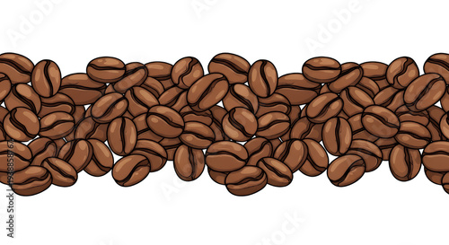 Brown Coffee Beans Scattere...