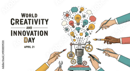 Hands Creating Ideas from Light Bulb.