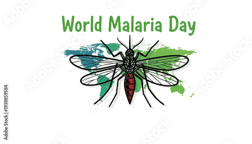Mosquito illustration for World Malaria Day 3.