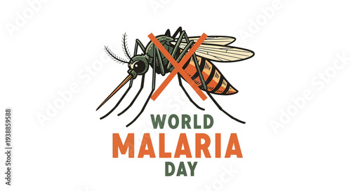 Mosquito Illustration for World Malaria Day Campaign 1.