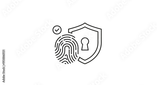 Biometric fingerprint security with safety shield