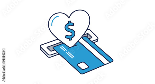 Credit card donation concept for charitable giving and philanthropy