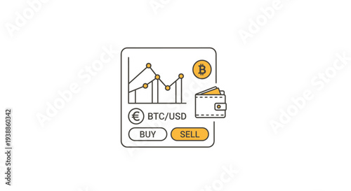 Cryptocurrency exchange interface for buying and selling bitcoin