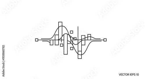 Minimalist abstract line art representing financial market volatility