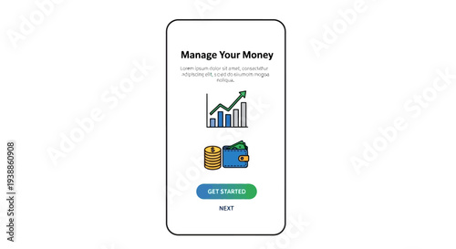 Personal finance mobile application interface for wealth management