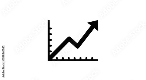 Positive market trend and success indicator graph