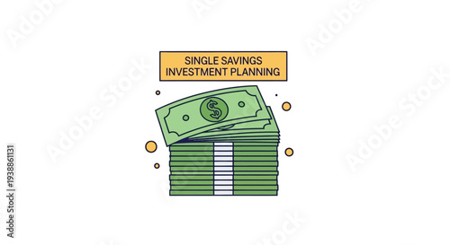 Stack of dollar bills illustrating long term savings investment planning