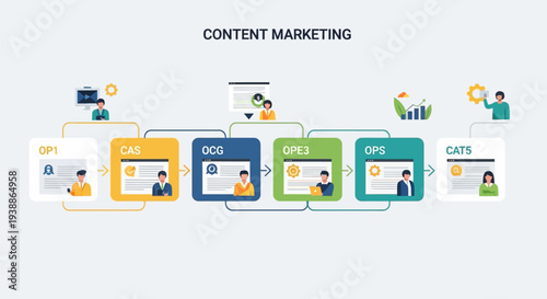 Content Marketing Strategy Infographic Elements.