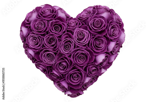 Purple Rose Heart Arrangeme...