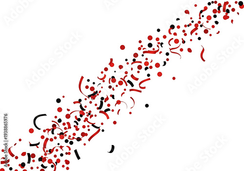 Red Black Confetti Stream I...