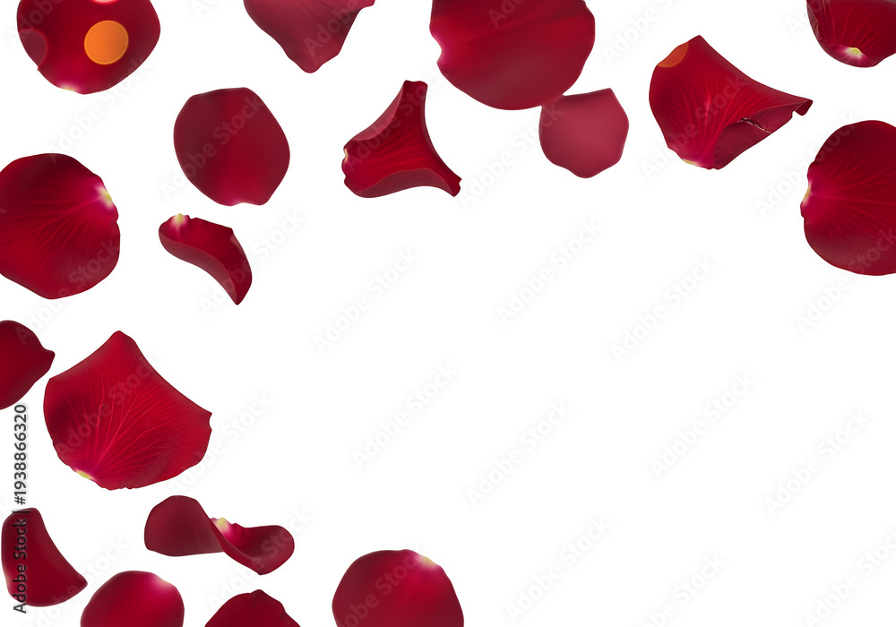 custom made wallpaper toronto digitalRed Rose Petals Falling Isolated Transparent Background Realistic Photo