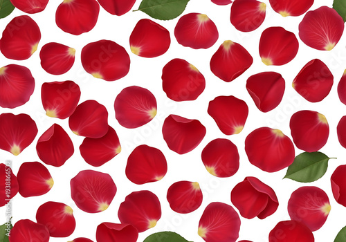 Red Rose Petals Scattered T...