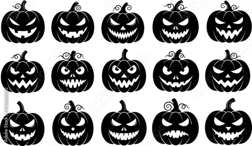 Set, of, Rustic, Wooden, signs, Directional, Arrows, Boards, Tree, Icons, and, Spooky, Pumpkin, Silhouettes, for, Game, UI, and, Seasonal,