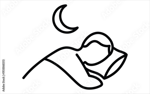 A person sleeping peacefully under the night sky