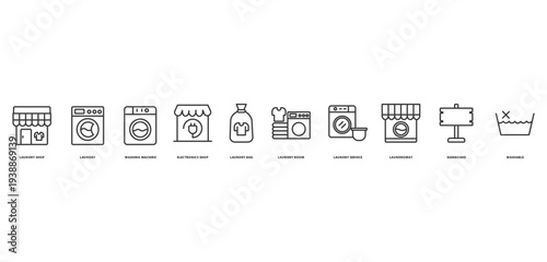 laundry banner concept with icon of laundry shop,
laundry, washing machine, electronics shop, laundry bag, laundry room, laundry service, laundromat, signboard, washable,
