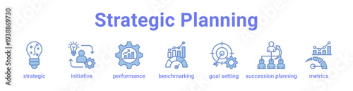 Strategic Planning Icon Banner and Collection