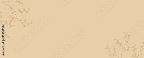 Botanical hand drawn  background 