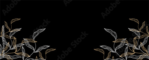 Botanical hand drawn  background 