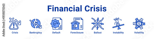 -Financial Crisis Icon Banner and Collection