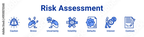 -Risk Assessment Icon Banner and Collection
