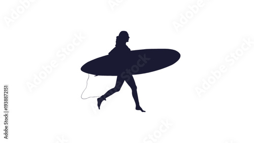 Silhouette of Woman Carrying Surfboard