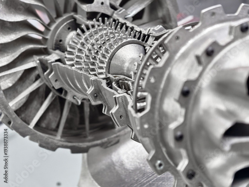 Metal components produced through additive manufacturing techniques in a modern 3D printing facility