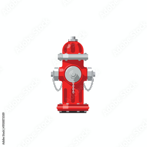 Isolated red fire hydrant illustration