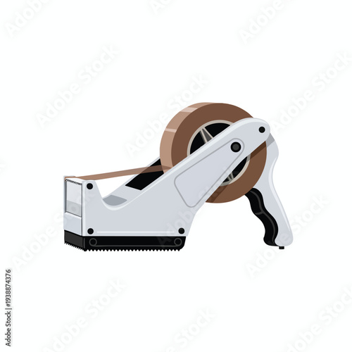 Packaging Tape Dispenser with Brown Tape