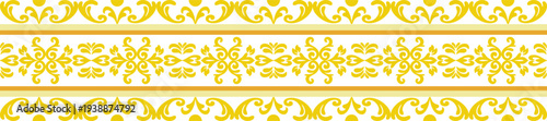 Ethnic border ornament. Geometric ethnic oriental seamless pattern. Gold stripe vector illustration. Native American Mexican African Indian tribal. Design border, textile, fabric, clothing, carpet.