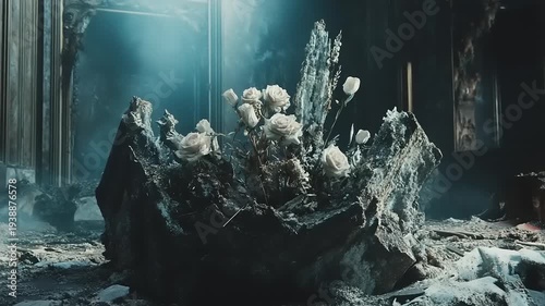 Dark Fantasy Scene with Mystical Plants.