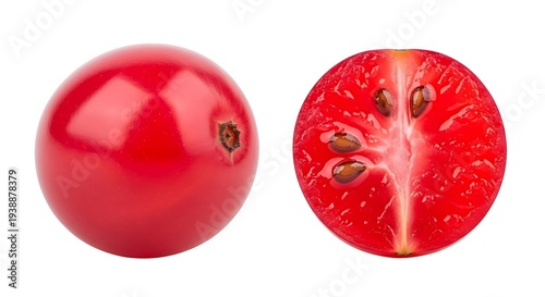 Fresh Red Tomato and Cut Half