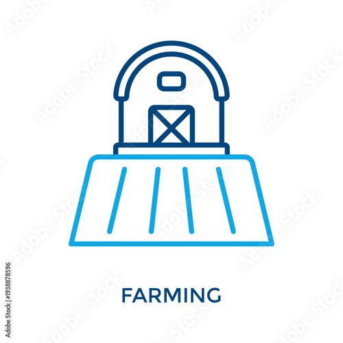 Farming Icon Outline Color Style. Vector Illustration For Graphic Design