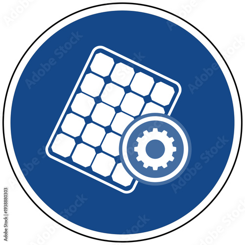 Solar Einstellung Photovoltaik Erneuerbare Energien und Nachhaltigkeit Symbol Vektor Illustration