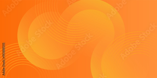 Abstract orange background with circles. Vector illustration
