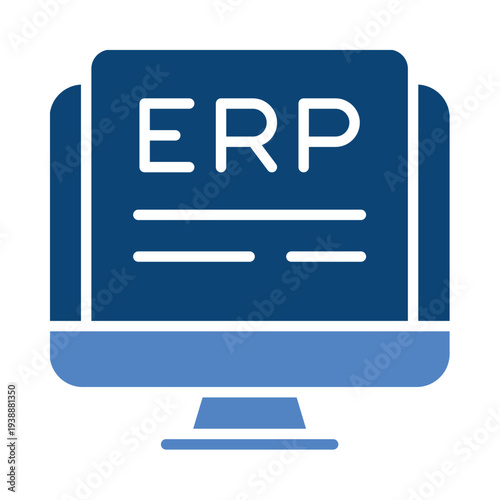 ERP software system icon on screen